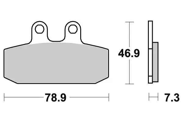 SBS Bromsklossats Maxi Sinter 108MS - MC Bromsbelägg - 23-108MS - 1