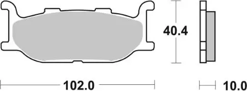 SBS Bromsklossats Maxi Sinter 170MS - MC Bromsbelägg - 23-170MS - 2