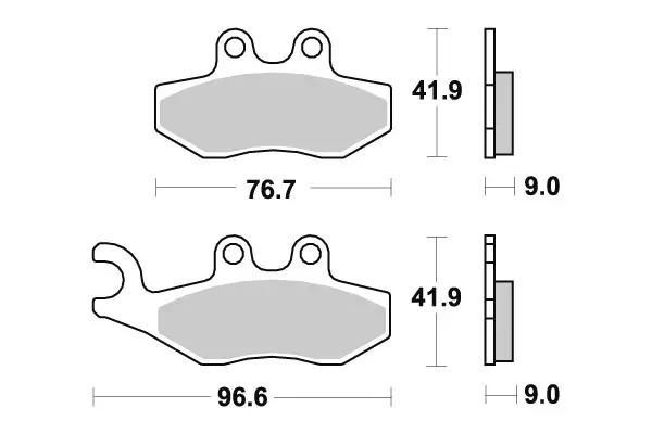 SBS Bromsklossats Maxi Sinter 177MS - MC Bromsbelägg - 23-177MS - 1