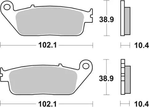 SBS Bromsklossats Maxi Sinter 181MS - MC Bromsbelägg - 23-181MS - 2