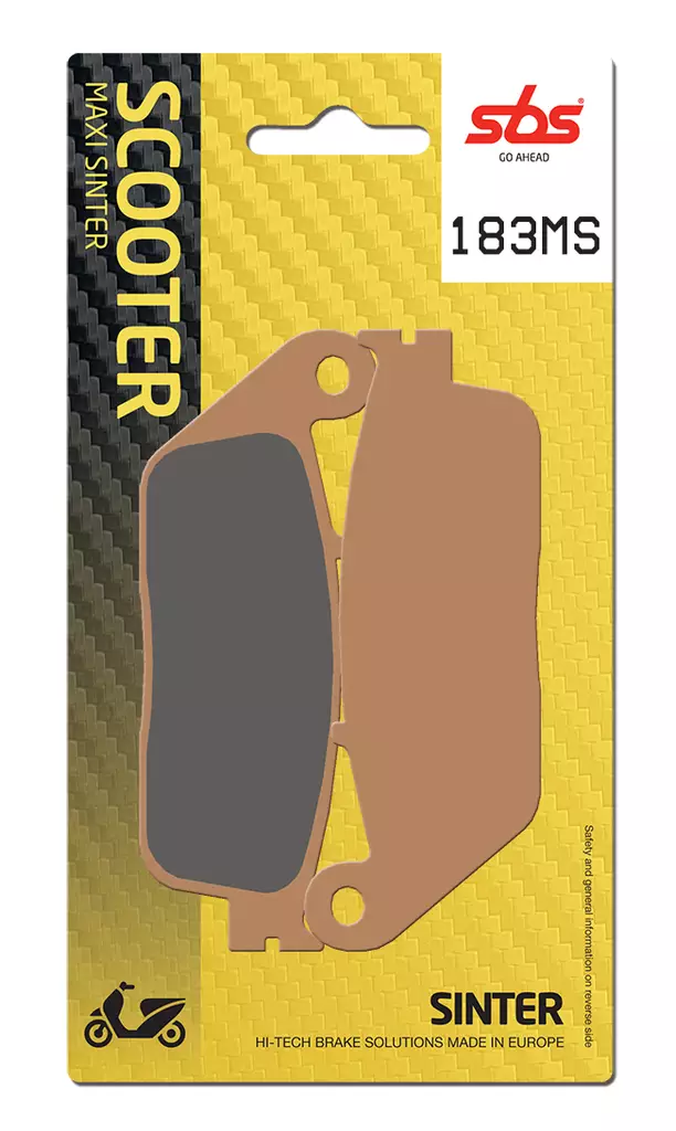 SBS Bromsklossats Maxi Sinter 183MS - MC Bromsbelägg - 23-183MS - 1