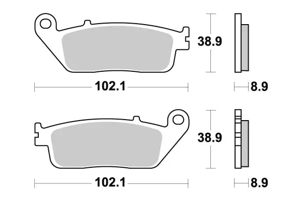 SBS Bromsklossats Maxi Sinter 184MS - MC Bromsbelägg - 23-184MS - 1