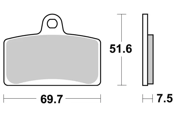 SBS Bromsklossats Maxi Sinter 189MS - MC Bromsbelägg - 23-189MS - 1