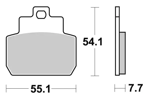 SBS Bromsklossats Maxi Sinter 191MS - MC Bromsbelägg - 23-191MS - 1