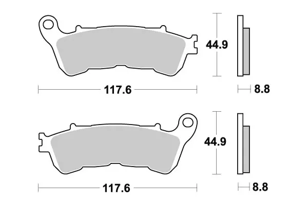 SBS Bromsklossats Maxi Sinter 192MS - MC Bromsbelägg - 23-192MS - 1