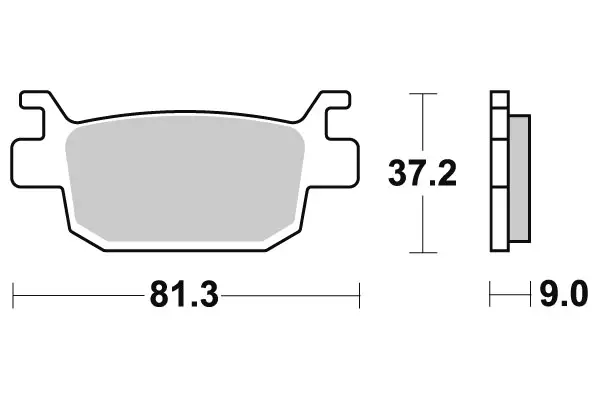 SBS Bromsklossats Maxi Sinter 193MS - MC Bromsbelägg - 23-193MS - 1