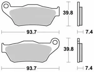 SBS Bromsklossats Maxi Sinter 194MS - MC Bromsbelägg - 23-194MS - 1