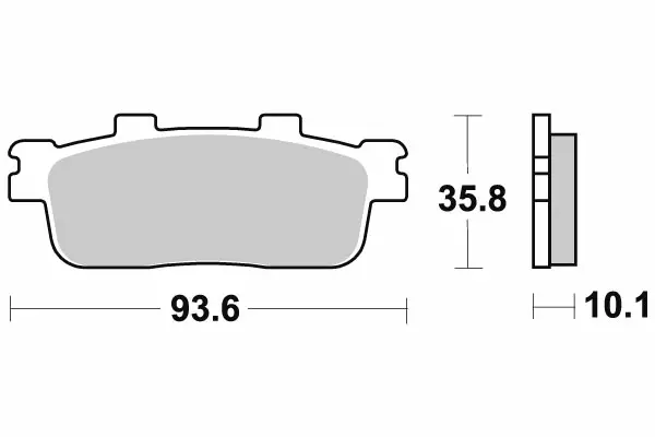 SBS Bromsklossats Maxi Sinter 195MS - MC Bromsbelägg - 23-195MS - 1