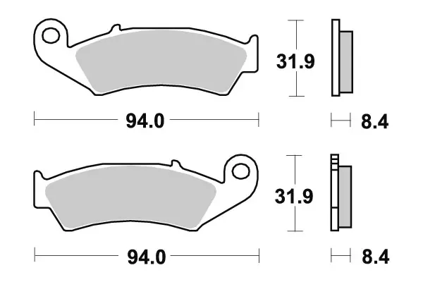 SBS Bromsklossats Sintered 623LS - MC Bromsbelägg - 23-623LS - 1