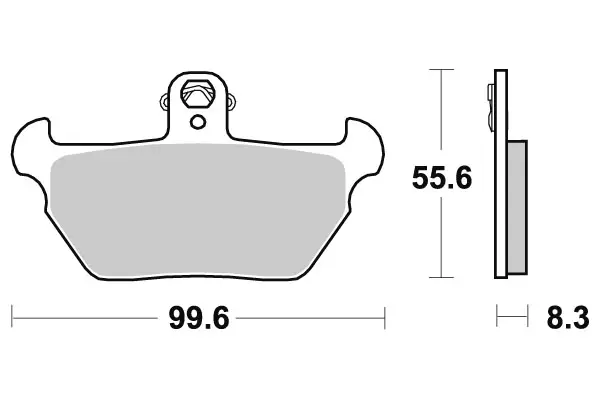 SBS Bromsklossats Sintered 644HS - MC Bromsbelägg - 23-644HS - 1