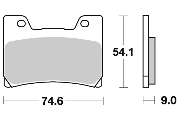 SBS Bromsklossats Sintered 645HS - MC Bromsbelägg - 23-645HS - 1