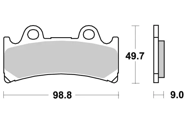 SBS Bromsklossats Sintered 683HS - MC Bromsbelägg - 23-683HS - 1