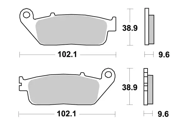 SBS Bromsklossats Sintered 700HS - MC Bromsbelägg - 23-700HS - 1