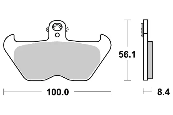 SBS Bromsklossats Sintered 703HS - MC Bromsbelägg - 23-703HS - 1