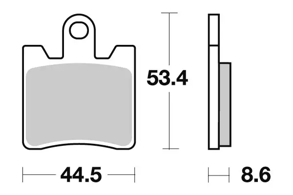 SBS Bromsklossats Sintered 740HS - MC Bromsbelägg - 23-740HS - 1