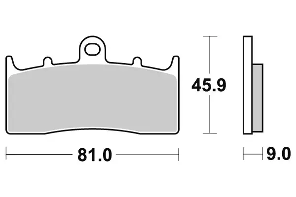 SBS Bromsklossats Sintered 778HS - MC Bromsbelägg - 23-778HS - 1
