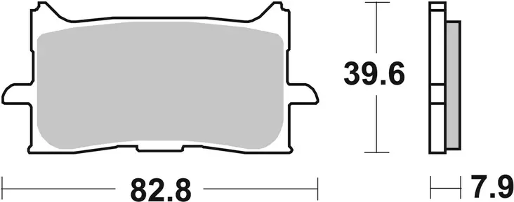 SBS Bromsklossats Sintered 940HS - MC Bromsbelägg - 23-940HS - 2