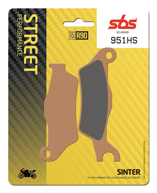 SBS Bromsklossats Sintered 951HS - MC Bromsbelägg - 23-951HS - 1