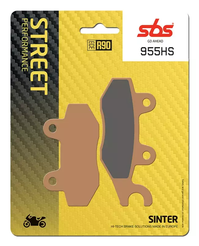 SBS Bromsklossats Sintered 955HS - MC Bromsbelägg - 23-955HS - 1