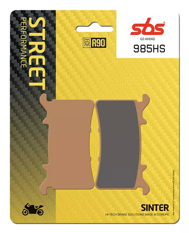 SBS Bromsklossats Sintered 985HS - MC Bromsbelägg - 23-985HS - 1