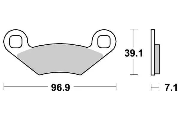 SBS Bromsklossats Sintered Atv 642ATS - MC Bromsbelägg - 23-642ATS - 1