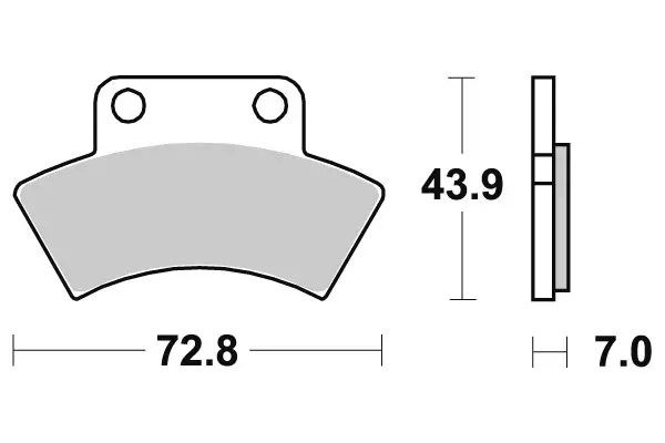 SBS Bromsklossats Sintered Atv 717ATS - MC Bromsbelägg - 23-717ATS - 1