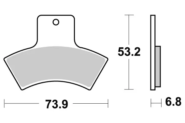 SBS Bromsklossats Sintered Atv 755ATS - MC Bromsbelägg - 23-755ATS - 1