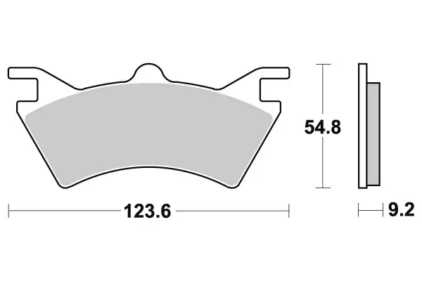 SBS Bromsklossats Sintered Atv 757ATS - MC Bromsbelägg - 23-757ATS - 1