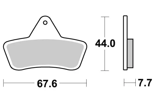 SBS Bromsklossats Sintered Atv 758ATS - MC Bromsbelägg - 23-758ATS - 1