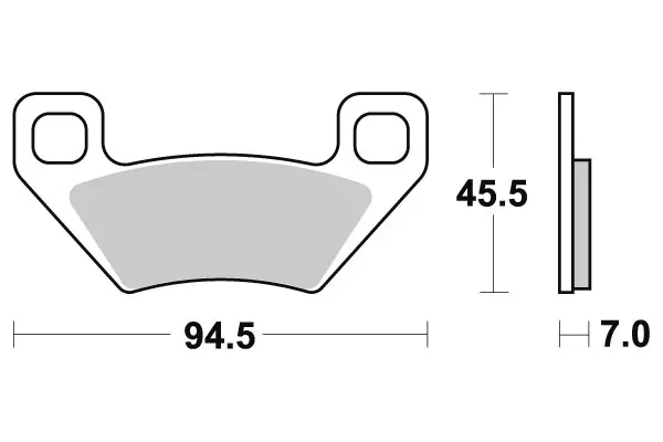 SBS Bromsklossats Sintered Atv 822ATS - MC Bromsbelägg - 23-822ATS - 1