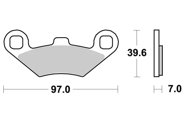 Sbs Bromsklossats Sintered Atv - MC Bromsbelägg - 23-716ATS - 1