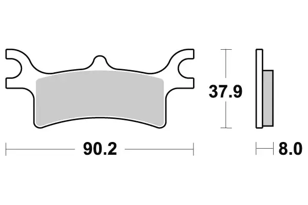 Sbs Bromsklossats Sintered Atv - MC Bromsbelägg - 23-787ATS - 1