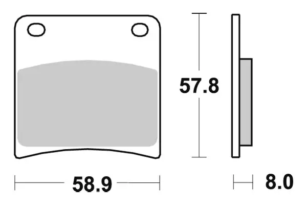 SBS Bromsklossats Sintered Bak 620LS - MC Bromsbelägg - 23-620LS - 1