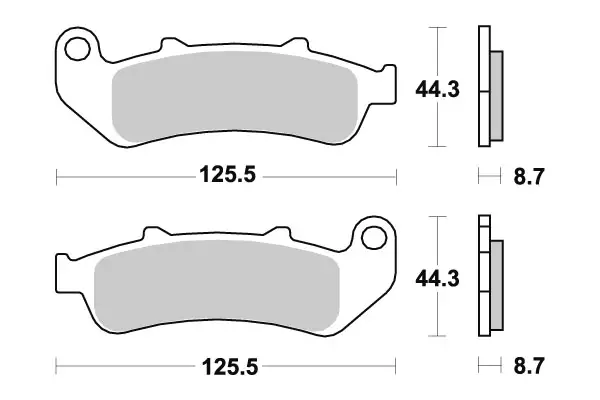 SBS Bromsklossats Sintered Bak 685LS - MC Bromsbelägg - 23-685LS - 1
