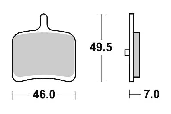 SBS Bromsklossats Sintered Bak 857LS - MC Bromsbelägg - 23-857LS - 1