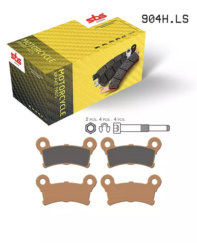 SBS Bromsklossats Sintered Bak 904H.LS - MC Bromsbelägg - 23-904LS - 2