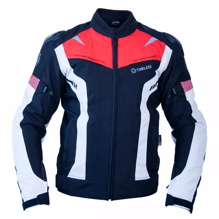 TIMELESS Viper jacka S, svart/röd, textil - MC jackor - 82579-002-S - 1