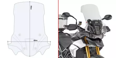 GIVI SPOILER T.TIGER 900 RALLY 2020 - MC Vindrutor - 323-D6418ST - 1