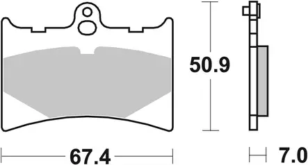 SBS Bromsklossats Racing Sintered 601RST - MC Bromsbelägg - 23-601RST - 2