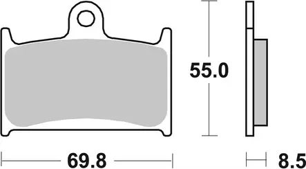 SBS Bromsklossats Racing Sintered 624RST - MC Bromsbelägg - 23-624RST - 2