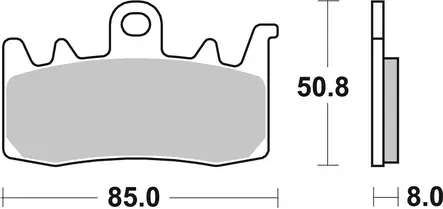 SBS Bromsklossats Racing Sintered 900RST - MC Bromsbelägg - 23-900RST - 2