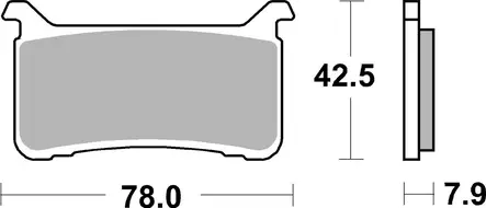 SBS Bromsklossats Racing Sintered 947RST - MC Bromsbelägg - 23-947RST - 2
