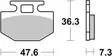 SBS Bromsklossats Carbon Tech 112CT - MC Bromsbelägg - 23-112CT - 2