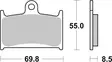 SBS Bromsklossats Racing Sintered 624RST - MC Bromsbelägg - 23-624RST - 2