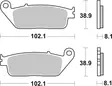 SBS Bromsklossats Racing Sintered 627RST - MC Bromsbelägg - 23-627RST - 2