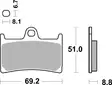 SBS Bromsklossats Racing Sintered 634RST - MC Bromsbelägg - 23-634RST - 2