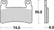 SBS Bromsklossats Racing Sintered 734RST - MC Bromsbelägg - 23-734RST - 2