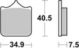 SBS Bromsklossats Racing Sintered 762RST - MC Bromsbelägg - 23-762RST - 2