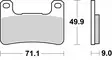 SBS Bromsklossats Racing Sintered 806RST - MC Bromsbelägg - 23-806RST - 2