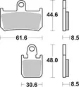 SBS Bromsklossats Racing Sintered 839RST - MC Bromsbelägg - 23-839RST - 2